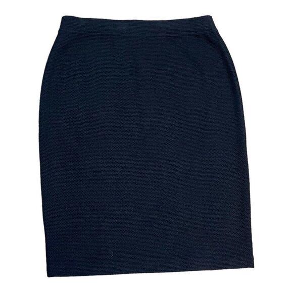 St. John Navy Blue Santana Knit Cardigan & Skirt Suit Set By Marie Gray Size 10 - Picture 9 of 11